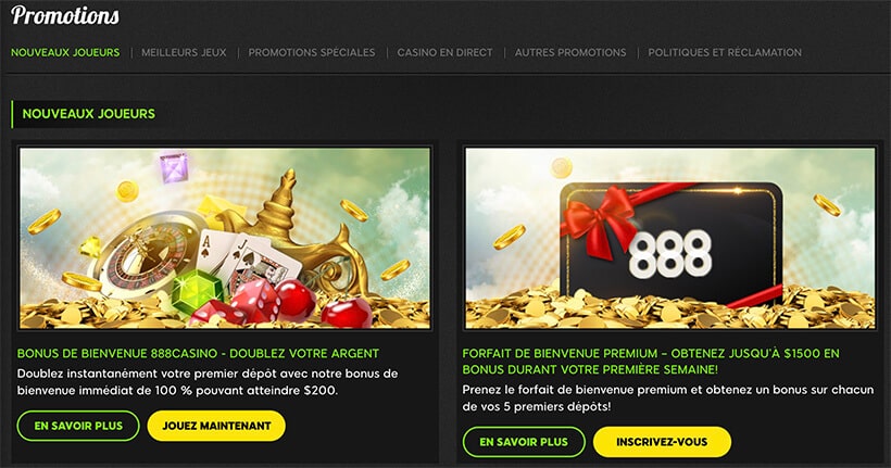 888 casino promotions