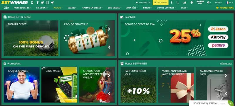 Betwinner Casino Promos