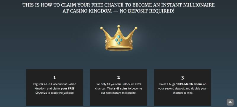 Casino Kingdom Welcome Bonus