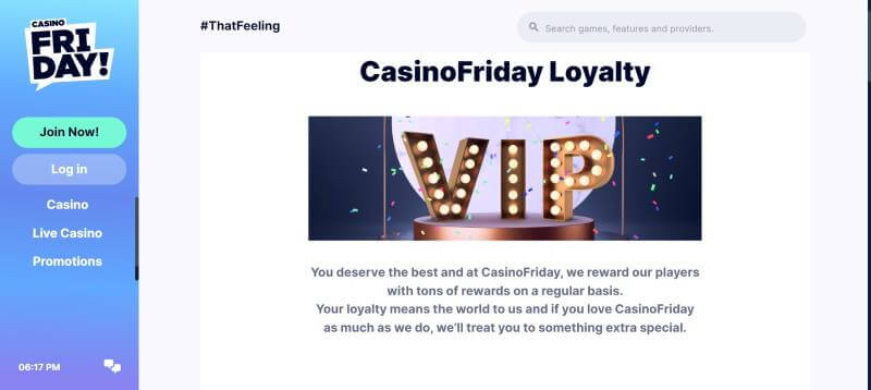 Friday Casino Loyalty