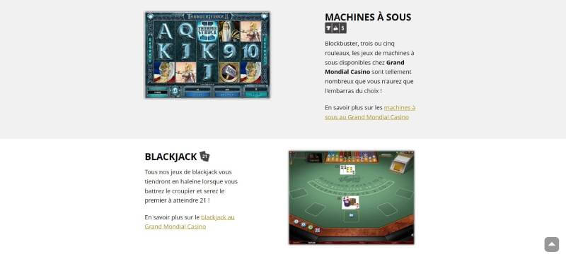 Grand Mondial Casino Games