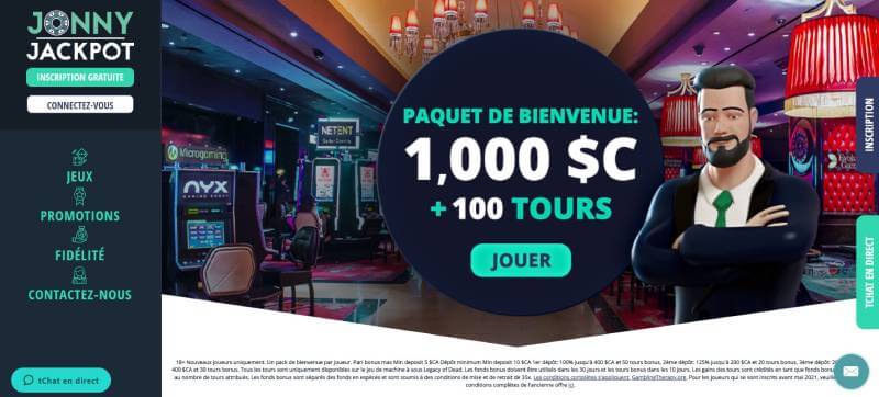 Jonny Jackpot Casino Welcome Bonus