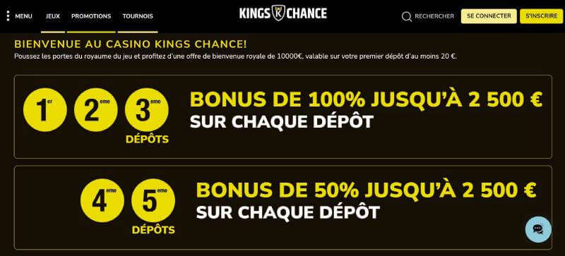 Kings Chance Casino Promotions