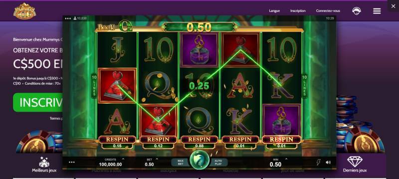 Mummys Gold Casino Gaming Process