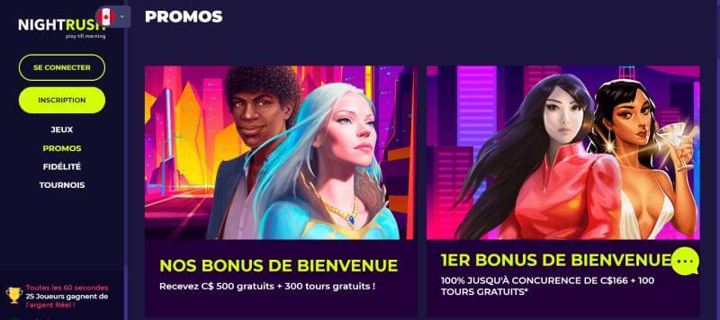 Night Rush Casino Promotions