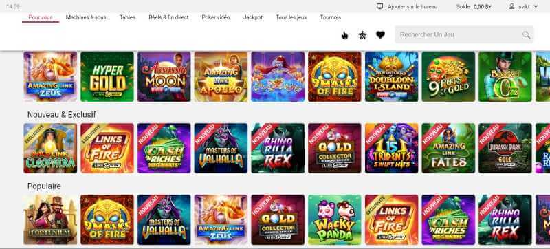 Ruby Fortune Casino Games