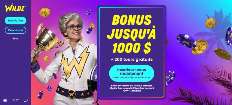 Wildz Casino Welcome Bonus